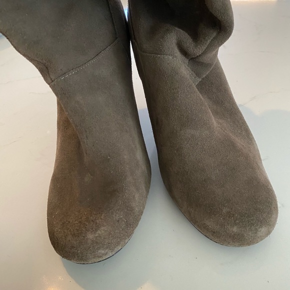 Roberto Vianni knee high grey suede boots size 8 - Picture 6 of 9